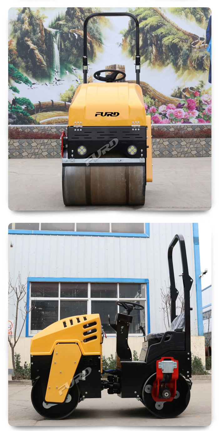 Factory Supply 1 Ton Asphalt Roller Tandem Vibratory Road Roller Compactor