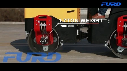 EPA 트윈 드럼 압축기가 장착된 1500kg 로드 롤러 가솔린 엔진